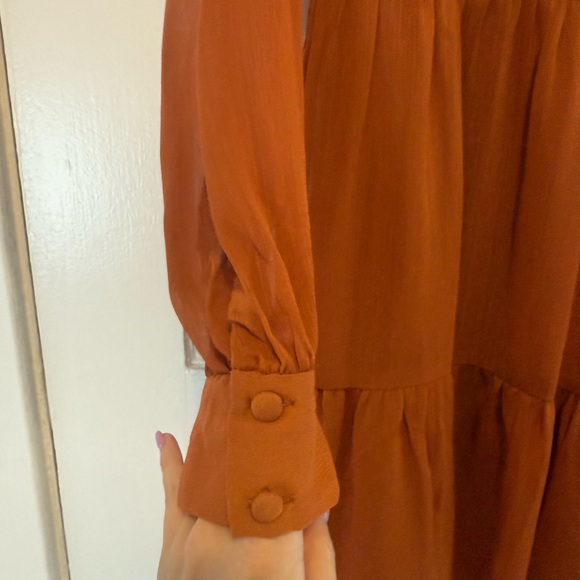 STATE Rustic Orange Ruffled Blouse - Picture 4 of 5